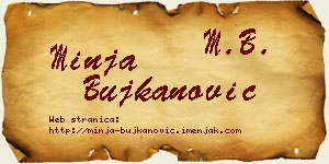 Minja Bujkanović vizit kartica